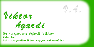 viktor agardi business card