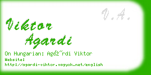 viktor agardi business card